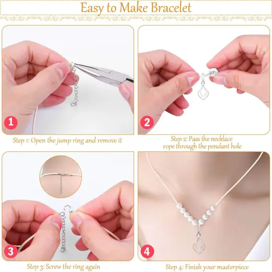 100pcs Necklace String, Necklace Cord with Clasp Bulk for Jewelry Bracelet Making {4}