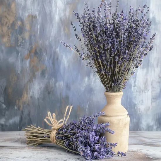 Dried Lavender 2 Bunches 100% Fresh Natural Purple Bouquet Flowers for Bathroom Photo Props Crafts Decoration, 15-17" for Shower Weeding Vase Decor, Home Fragrance(200-220 Stems(100g/3.5oz Total)) {2}
