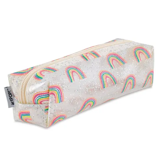 artPOP! Rainbow Pencil Case, Clear Glitter Soft Pen Pouch with Zipper Closure, 7.8 x 2.1 Inches Portable Round Pencil Bag for Pens, Marker, Travel {2}