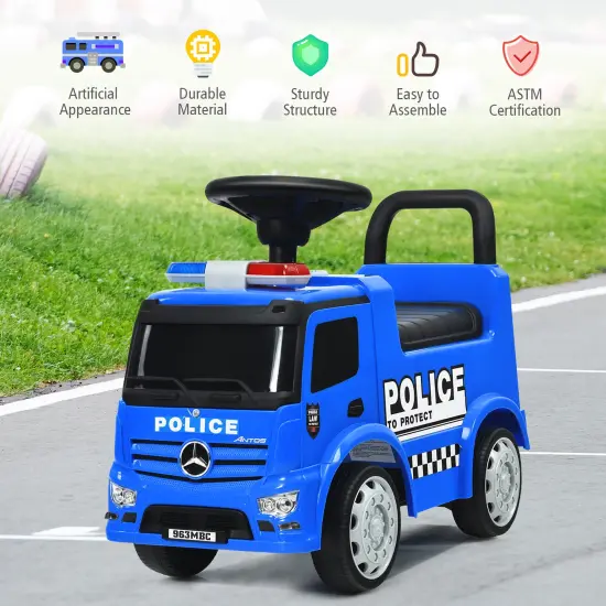 Costway Kids Ride On Push Police Car Licensed Mercedes Benz Push and Ride Racer {5}
