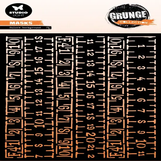 Grunge Collection 5.82"X8.25" Stencil-Nr. 335, Background {1}