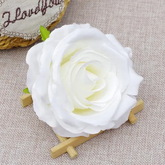 30 Pcs Silk Rose Heads Artificial Flowers Bouquets {2}