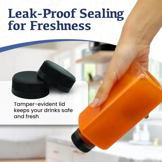 42Pcs 16Oz Plastic Juice Bottles with Caps {5}