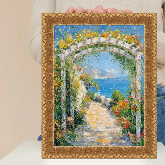 Versailles Gold Ornate Picture Frame - Vintage Wall Art 22x30 frame {2}