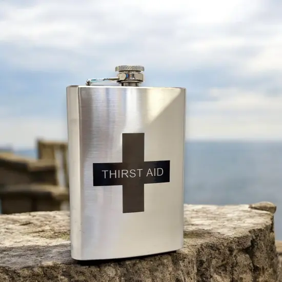 8oz Thirst Aid Stainless Steel Flask {4}