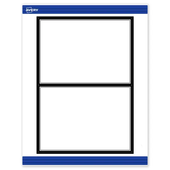 Avery Printable Rectangle Invitation Cards, Double Black Border, 5" x 7", Matte White Rectangle Invitation Cards, Laser/Inkjet, 20ct, Great for Invitation Cards {1}