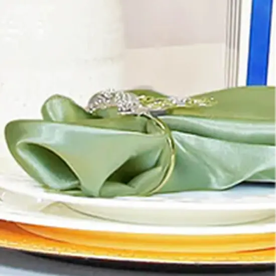 10 Pieces Sage Green Satin Chair Sashes for Rustic Wedding and Party Decor 8x108 inches {2}