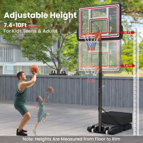 Portable Adjustable Basketball Hoop &ndash; 7.4-10ft Height {6}