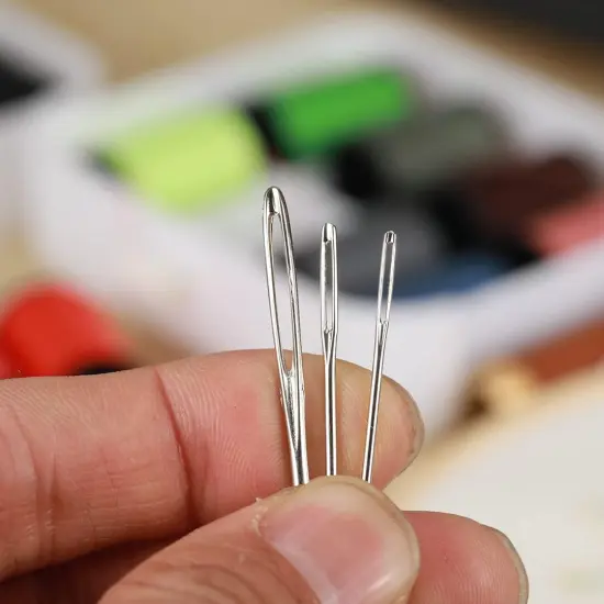 18 Pieces Large Eye Sewing Needles, Handmade Yarn Knitting, Sharp Stainless Steel Embroidery Thread Needle for Leather and Tapestry {5}