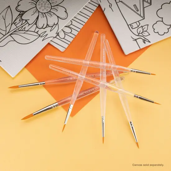 RSET-9158 | 7pc Golden Taklon Round/Detail Brush Set {3}