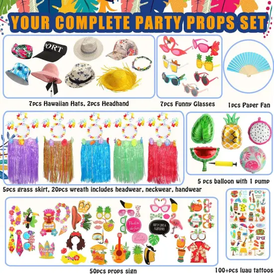 Bulk Summer Hawaiian Photo Booth Props {2}