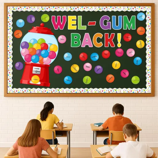 Back to School Bulletin Board Decorations - Gumball {4}