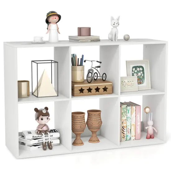 Costway 4/6/8/9-Cube Open Bookshelf with Anti-tip Kits Home Modern Style Storage Shelf for Study {8}