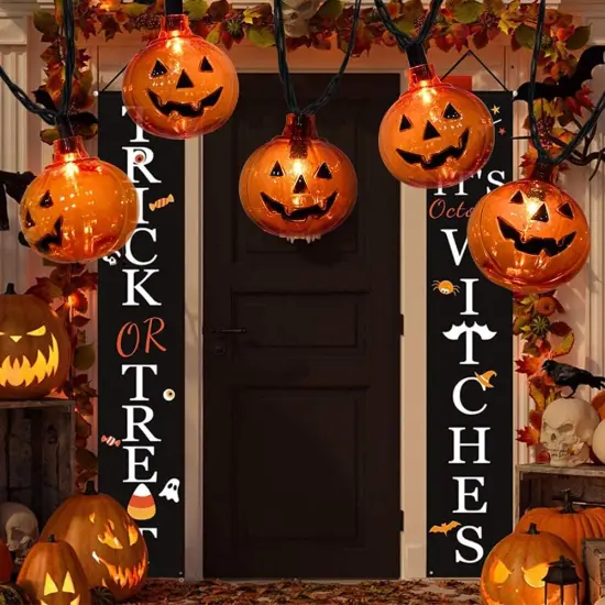 Pumpkin String Lights - 8.5Ft (Clear Orange Pumpkin Lights) {2}