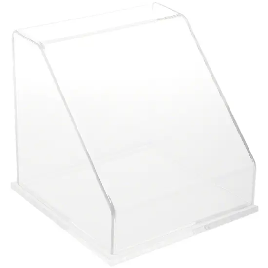 Plymor Clear Acrylic Slanted Front Display Case, 8" x 8" x 8" {1}