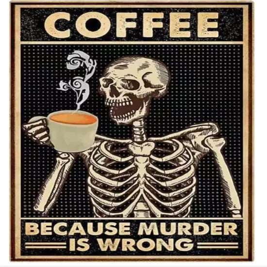 Diamond Painting Kits for Adults Kids Skull Coffee 5D Diamond Art Kits for Adults Kids Beginner, Paintings with Diamonds Gem Art and Crafts for Home Wall Decor 15.8x11.8 inch {1}