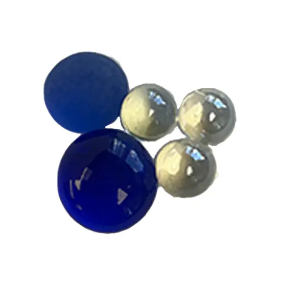 Cobalt/Frosted Glass Nuggets - 12oz Bag - Flat Glass Gems/Beads - Decorative Glass Stones - Great for Mosaics and Other Glass Projects {2}