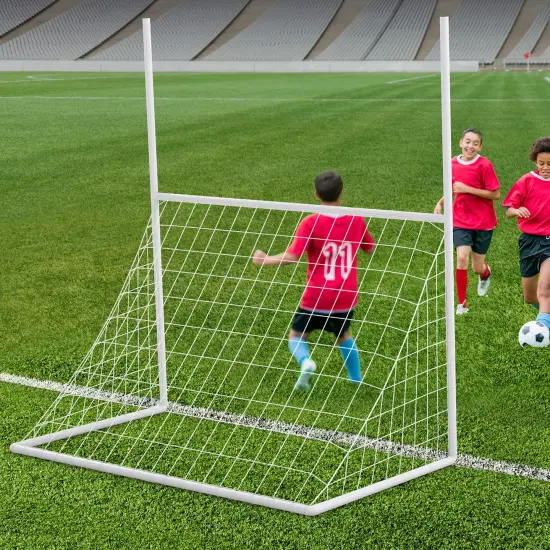 2-in-1 Kids Soccer & Football Goal &ndash; UPVC Frame with Heavy-Duty Net & Ground Stakes {3}
