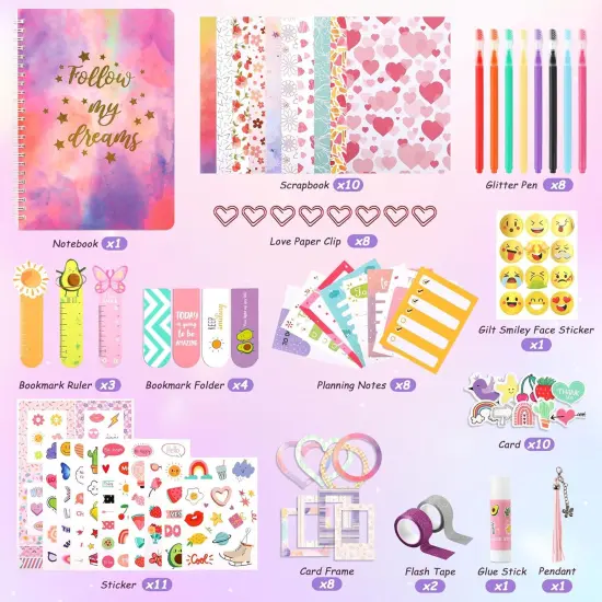 DIY Journal Kit for Girls - Multicolored {2}