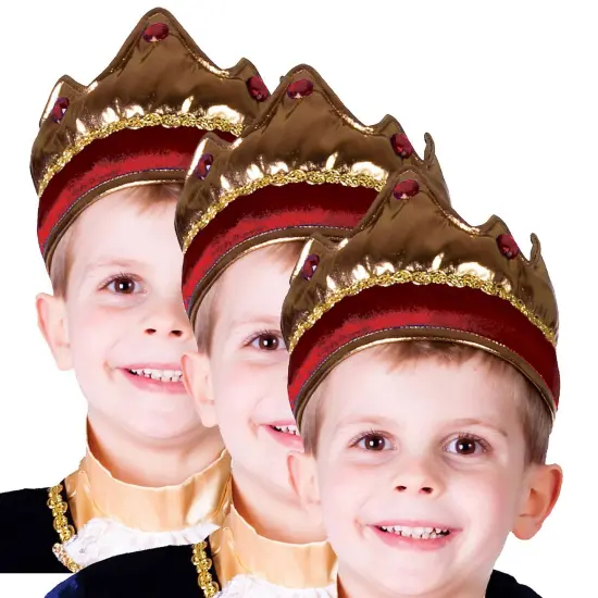 Child Red Crown Soft Velvet Fabric {2}