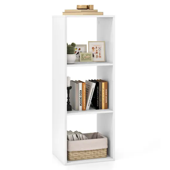 Costway 2/3-Cube Bookcase Open Back Bookshelf with Anti-tip Kit Modern Style Organizer {8}
