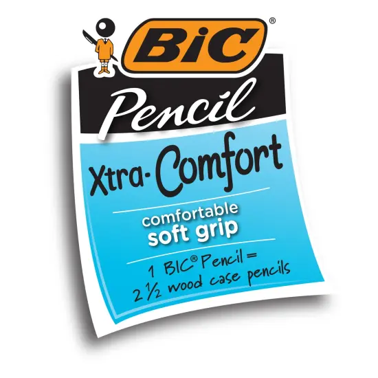 BIC Xtra Comfort Mechanical Pencils with Erasers, Medium Point (0.7mm), 12-Count Pack, Bulk Mechanical Pencils for School or Office Supplies {1}