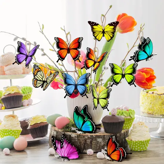 24 Pieces Spring Butterfly Ornament {3}