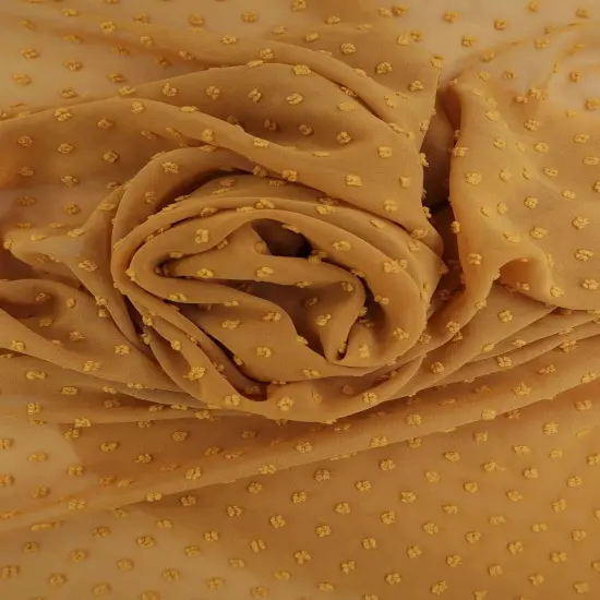 1 Yard Swiss Dot Chiffon Solid Woven Fabric Lightweight Sheer Drapery 57/58" Width OLIVE LT {2}