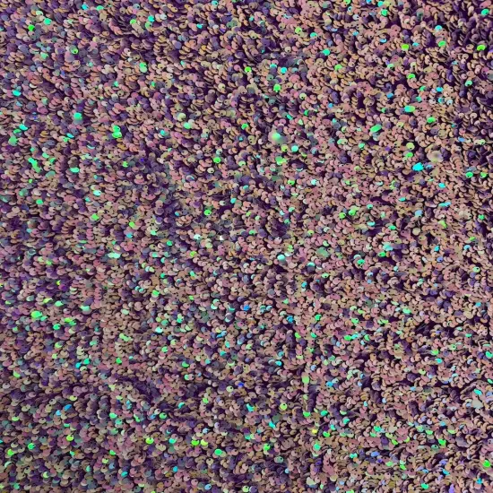 1 Yard Sequins Embroidered Stretch Velvet Rodeo Fabric Dark Lavender {1}