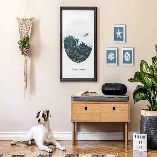 Ocean Theme Wall Decor Set &ndash; 3 Rustic 7x7in Wooden Beach Signs with 3D Starfish, Seashell & Sand Dollar for Coastal Summer Home or Lake House Decor {5}