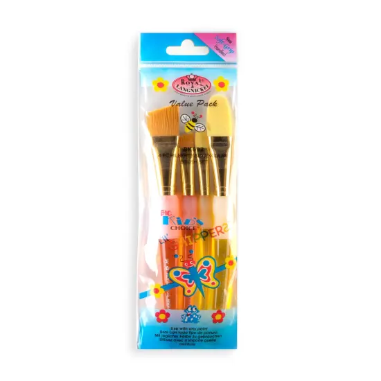 BK692 | Big Kid's Choice 4pc Lil' Grippers&trade; Filbert/Angular Brush Set {1}