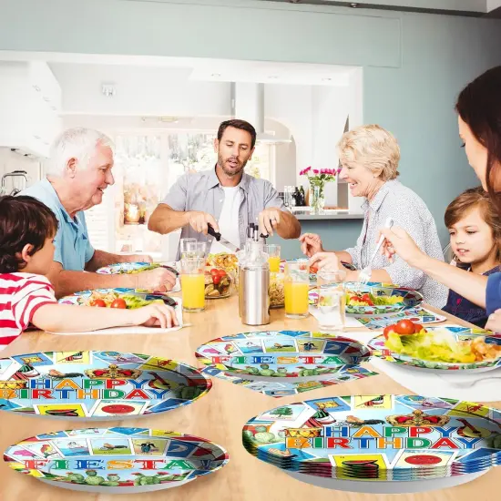 96Pcs Mexican Party Decorations Mexican Card Party Plates Disposable 350GSM Mexican Fiesta Party Tableware Set for Fiesta Birthday Party Carnival Cinco De Mayo Taco Party Decorations, Serves 24 {3}