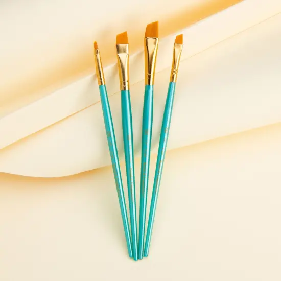 RSET-9191 | 4pc Golden Taklon Angular Brush Set {3}