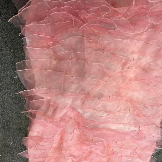 1 Yard Voluminous Ruffle Organza Fabric for Backdrops & Dresses 52/54" Width Dusty Rose {1}