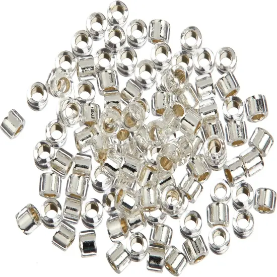 Miyuki DB041 7.2gm Delica Seed Beads, Size 11/0, Silver Lined Crystal {2}