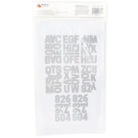 Craft Perfect Glitter Alphabet Sticker Sheet 2IN-Gold {3}