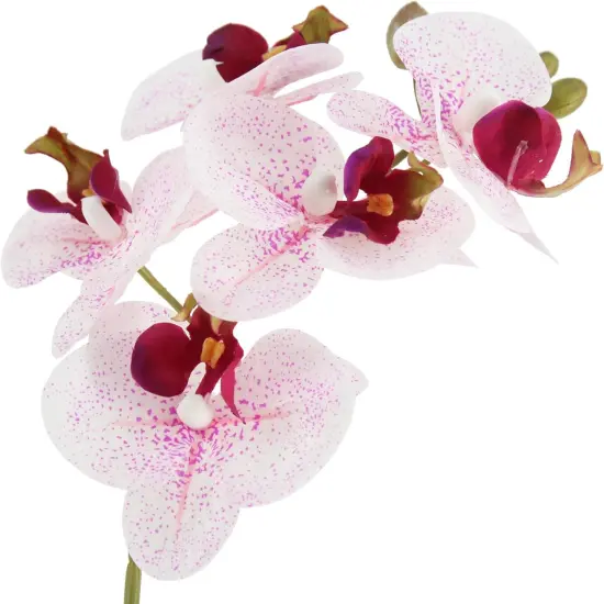 Artificial Orchids in Ceramic Pottery,Fake Orchid with Real Touch Stems, Faux Orchid Flowers for Artificial Flora Table Arrangement Centerpiece,Gift for Mom,Wife,Friends.Home & Office Decoration(16in) {3}