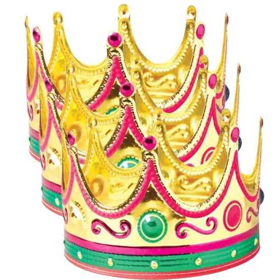 Adult Gold Foil Crowns 12 Units {2}