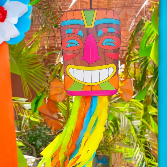 Tiki Pi&ntilde;ata Mask Luau Party Decorations Small 4-piece Set, Great for Tropical Birthday Pool Parties Decoration {2}