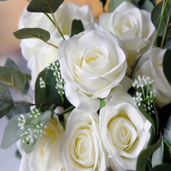 10pcs Fake Roses Artificial Silk Flowers Bouquet {4}