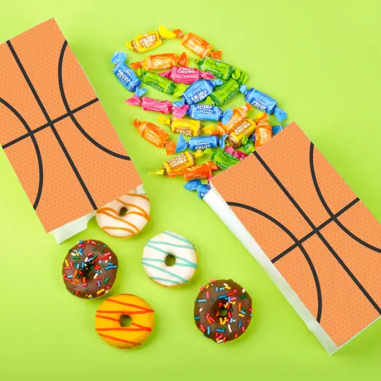 Big Dot of Happiness Basketball Popcorn Bags, Kids Sports Birthday Party Favor Snack Treats, Free-Standing Individual White Paper Bags - 25 Count {3}