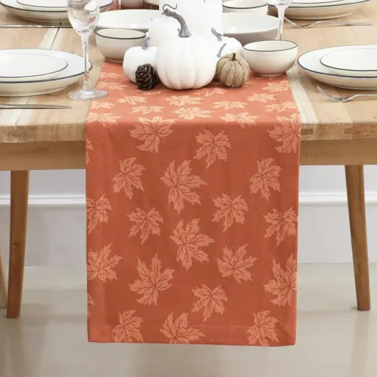 Rust Jacquard Fall Table Runner Collection, 14x72 {1}