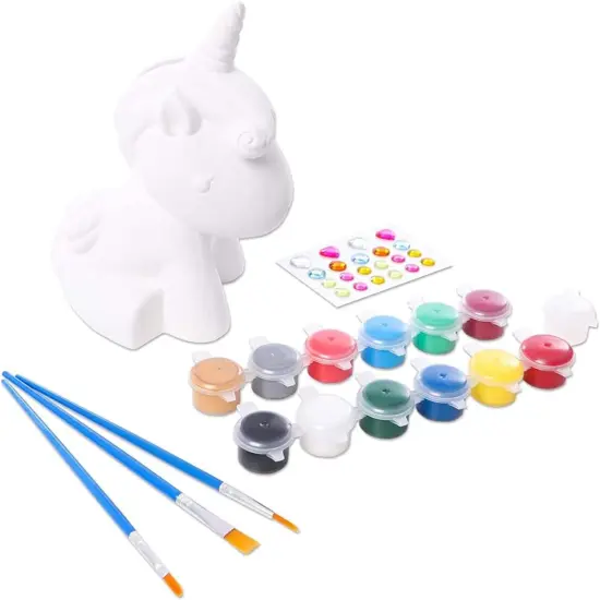 Paint Your Own Unicorn Piggy Bank for Girls Craft Kit for Kids Fun Gift Idea Arts and Crafts Painting Kit DIY piggy bank for girls {2}