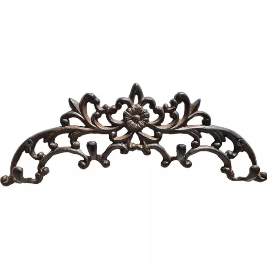 Key Holder for Wall Mount Cast Iron Key Hook Key Rack Vintage Design Screws and Anchors Small Key Hanger Metal Key Rail with 3 Key Hooks {1}