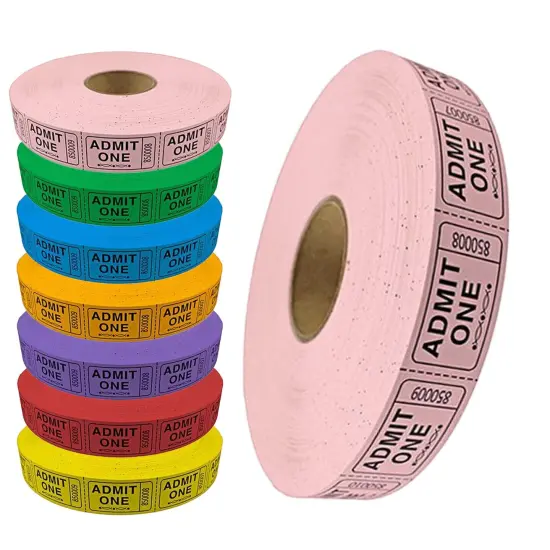 Tacticai 2000 Admit One Raffle Tickets &ndash; Single Roll, Consecutively Numbered &ndash; Perfect for Events, Entry, Fundraisers & Prizes &ndash; Available in 8 Colors Green {5}