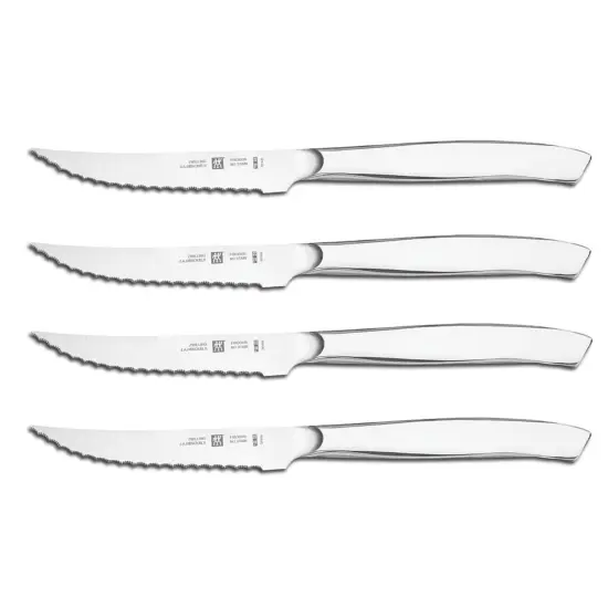 ZWILLING 4-pc Stainless Steel Serrated Mignon Steak Knife Set {1}