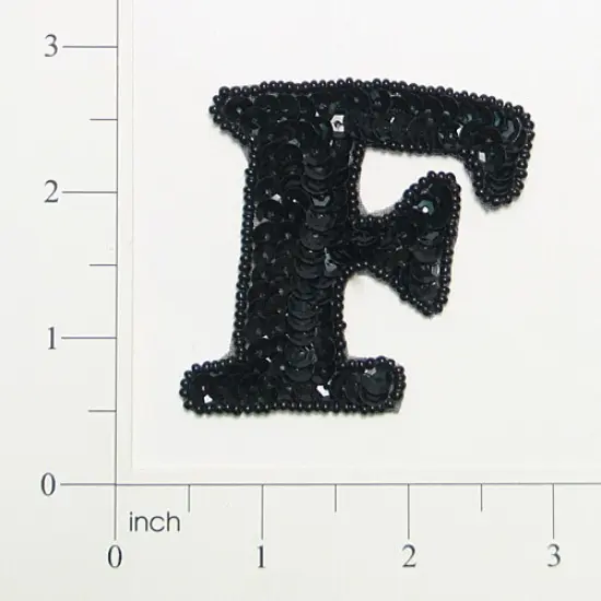 Pack of 3 Letter F Sequin Applique {1}