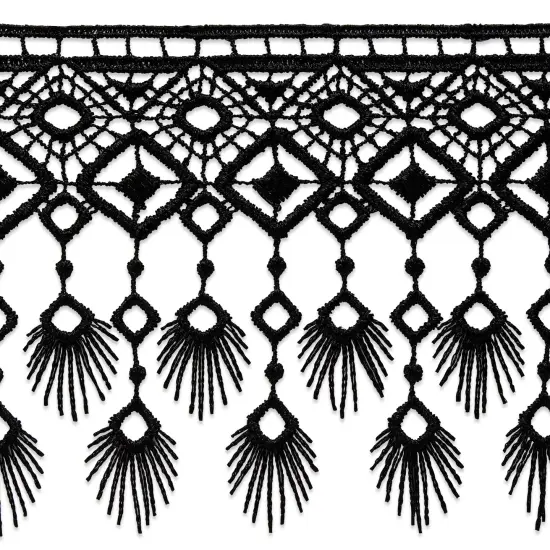 5 yards of Anemone Peacock Dangle Venice Trim | 5 yard cut White {2}