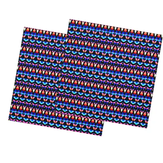 Diamond Triangle Printed Spandex Fabric {4}