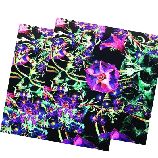 Digital Blooms Printed Spandex Fabric {4}